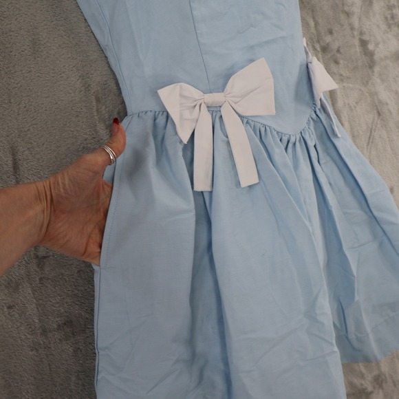 Ciao Lucia Neroni Mini Dress Womens M Ice Blue Bow Vintage Inspired Coquette NWT - Picture 9 of 16